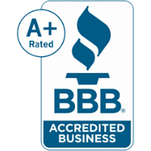 Better Business Bureau (BBB) Accredited Business logo.