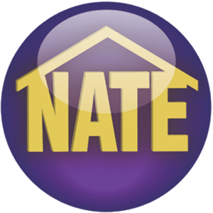 NATE logo.